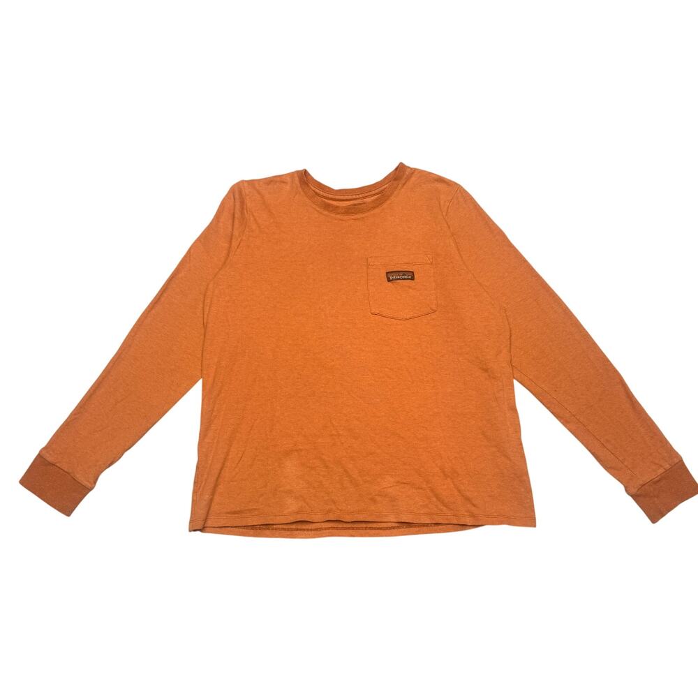 Patagonia Long Sleeved Work Pocket T Shirt Women's Large Granola